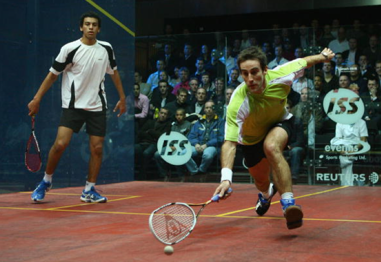 Alex Gough (R) during his playing days. (Getty Images)