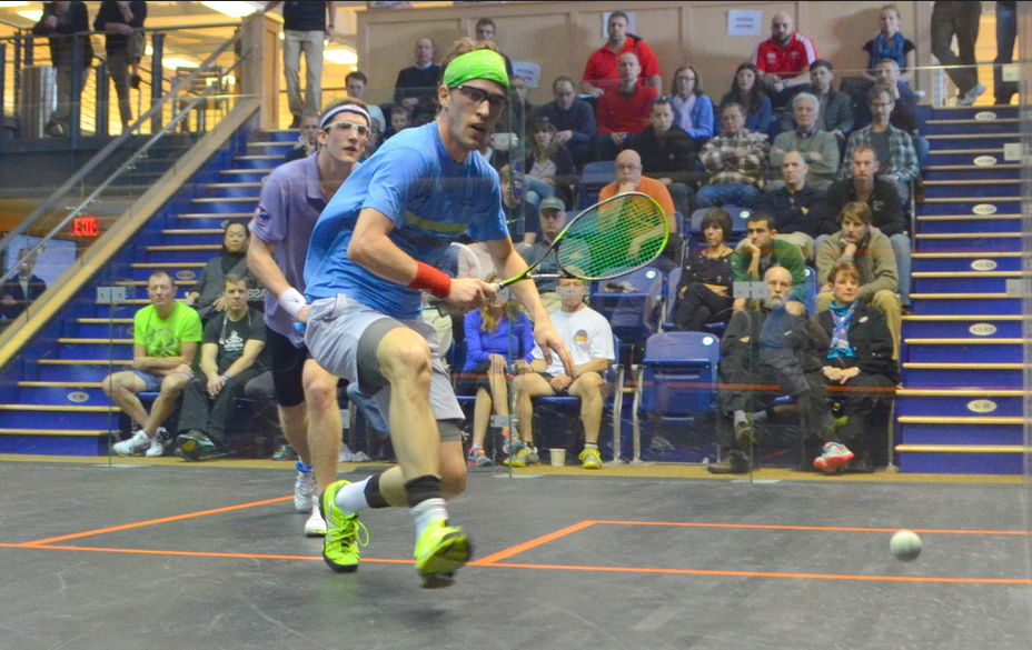 Portland's Julian Illingworth (R) on his way to a ninth U.S. national title in 2014 final against Todd Harrity. 