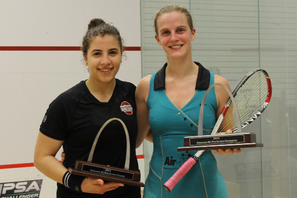 Women's Emerson RC Pro Series Finalist and Champion, Kanzy Emad El Defrawy (L) and Emma Beddoes. (image: Emerson RC Pro Series.