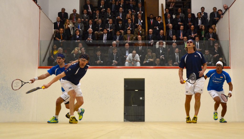 The 2015 Kellner Cup final. L-R: Yvain Badan, Ben Gould, Damien Mudge, Manek Mathur. 