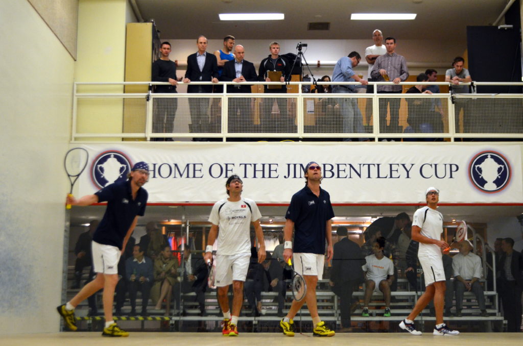 The 2015 Jim Bentley Cup final, L-R: Ben Gould, Yvain Badan, Damien Mudge.