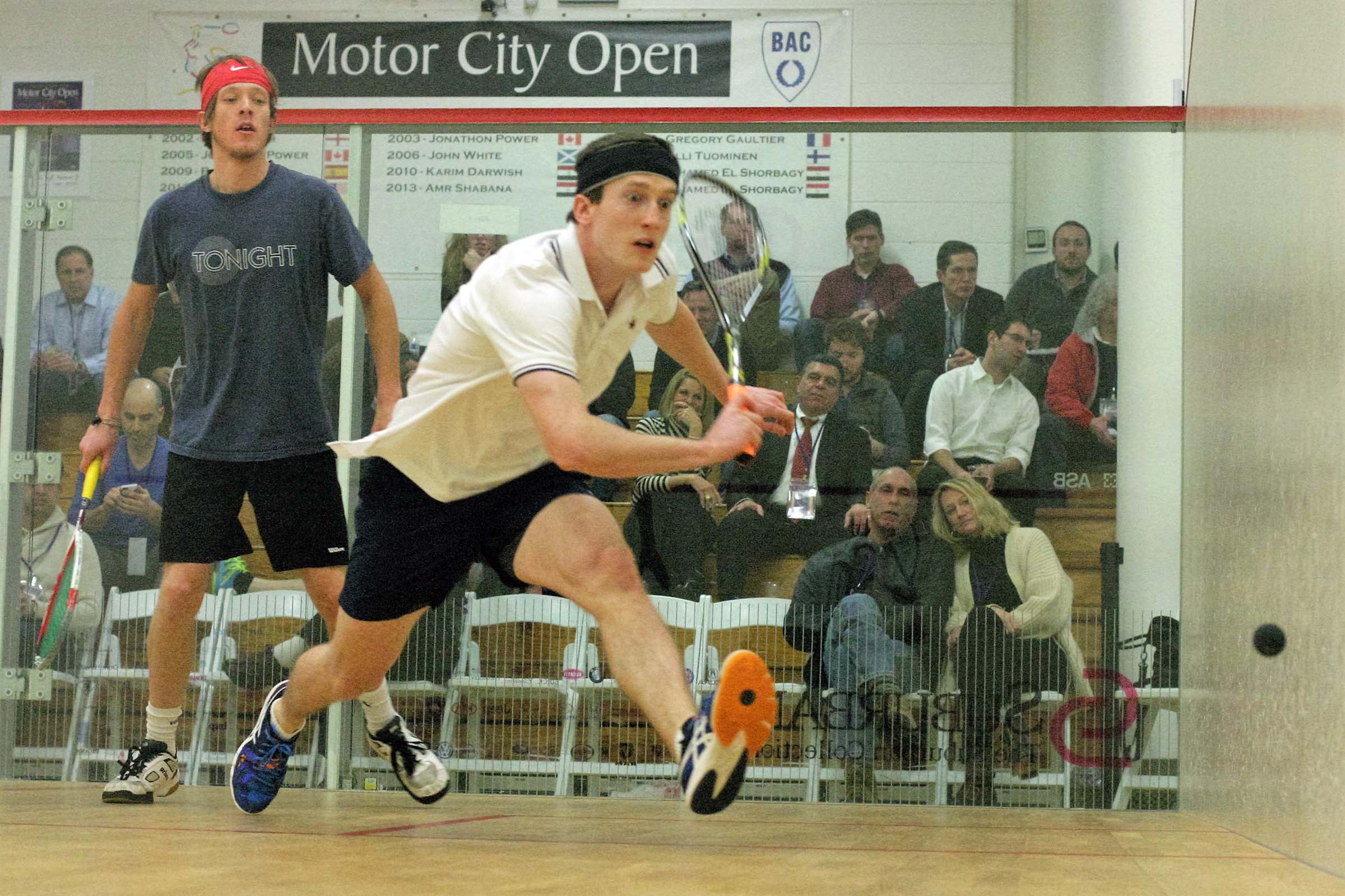 Harrity (R) against Coates. (image: Motor City Open)