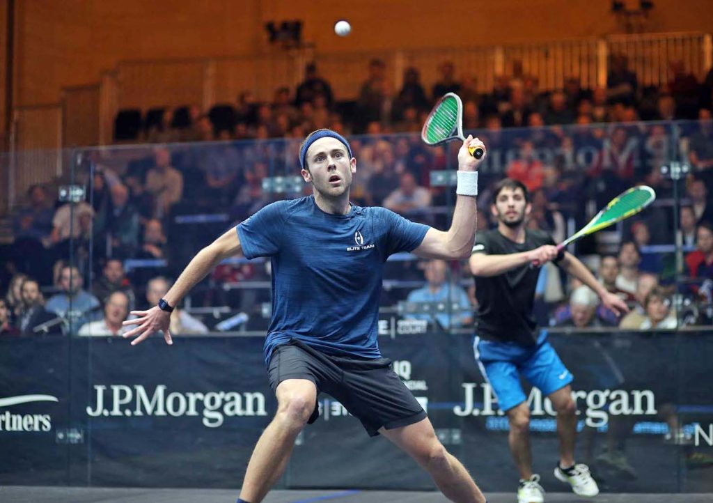 Cuskelly in the 2016 J.P. Morgan Tournament of Champions. (image: squashpics.com)