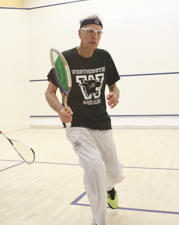 Gough competing in the 2014 U.S. Masters Championships at the McArthur Squash Center in Charlottesville,  VA. 