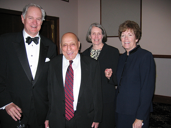 (L-R) Marshall Wallach, Khan, Gail Driscoll and Diane Wallach at the tournament’s dinner/dance. (image: Tony Pett)