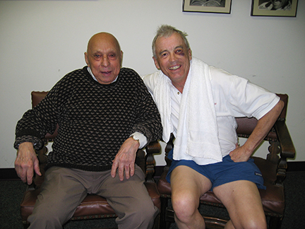 Khan with longtime DAC member and good friend, Bob Weight. (image: Tony Pett)