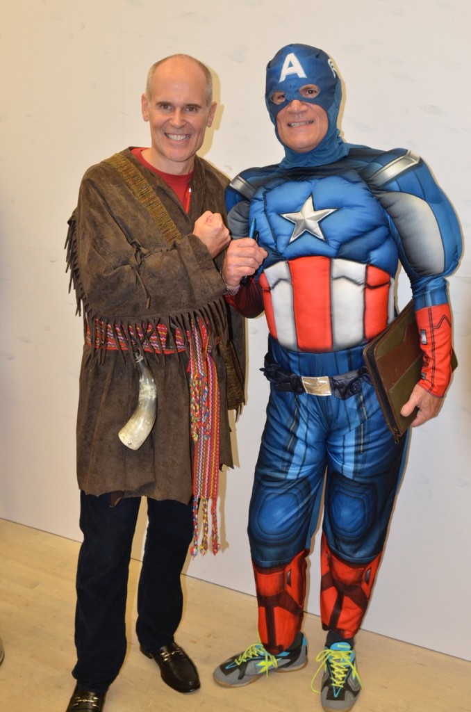 U.S. Captain Mike McGorey a.k.a. Captain America (R) and Canadian Captain Bart Sambrook as a Courier du Bois.  