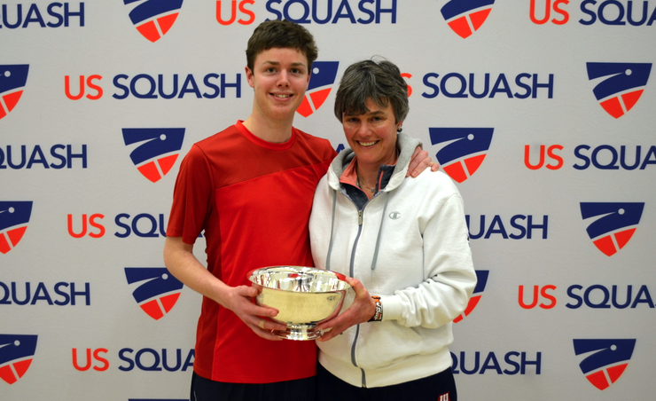 Timmy Brownell,  pictured with mother and coach,  Chris,  earned the 2014 USOC Athlete of the Year Nominee Award for his performance at the 2014 World Junior Championships. 