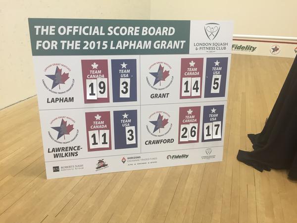 The official scorecard for the 2015 Lapham-Grant matches 