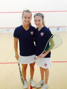 Kate Feeley (L) and Marina Stefanoni (R) made it an American-only competition for place in the quarterfinals. 