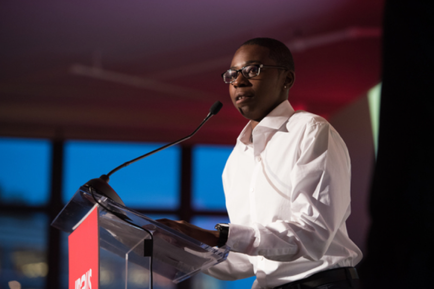 Tempest Bowden speaking at the Up2Us gala. (image: Getty images)