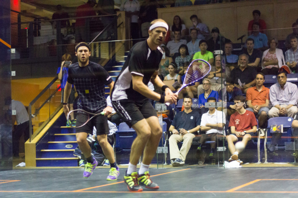 Top seeds Ryan Cuskelly (l) and Stephen Coppinger in the 2015 Charlottesville Open final)